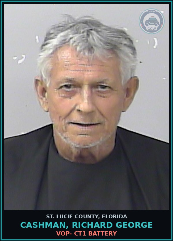 Booking mugshot of Cashman, Richard George in St. Lucie County