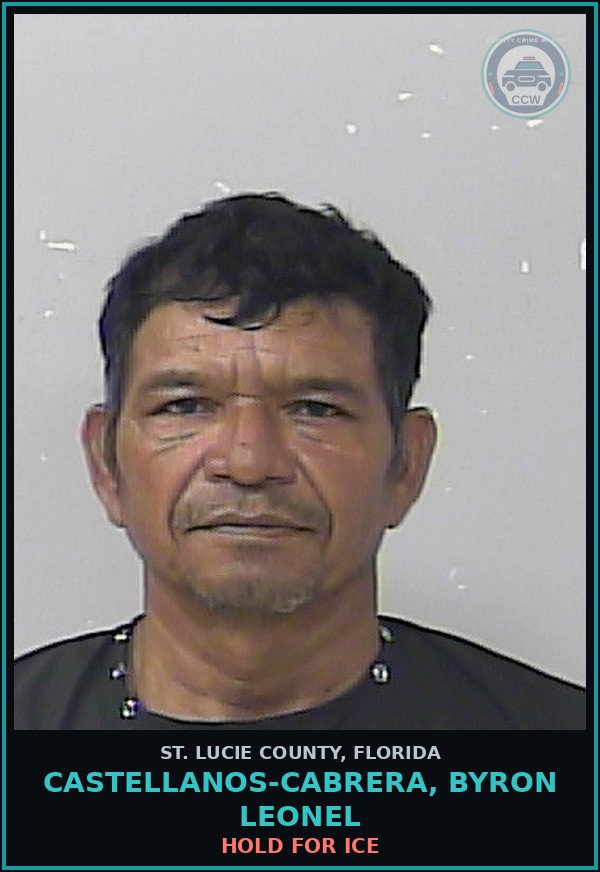 Booking mugshot of Castellanos-cabrera, Byron Leonel in St. Lucie County