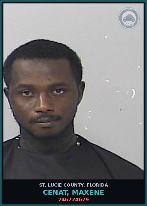 Booking mugshot of Cenat, Maxene in St. Lucie County