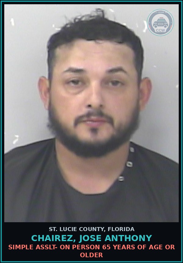 Booking mugshot of Chairez, Jose Anthony in St. Lucie County
