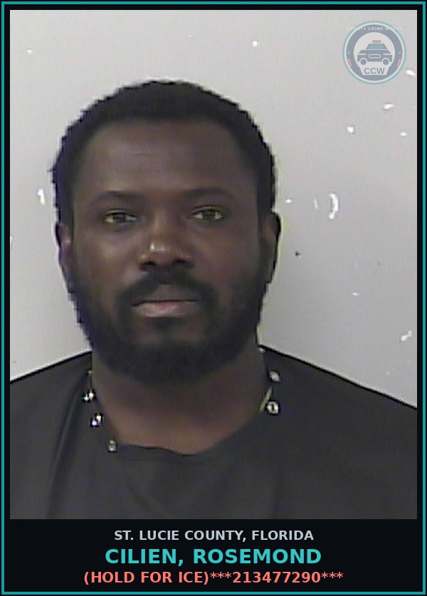 Booking mugshot of Cilien, Rosemond in St. Lucie County