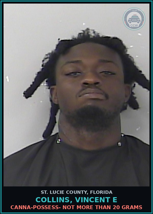 Booking mugshot of Collins, Vincent E in St. Lucie County