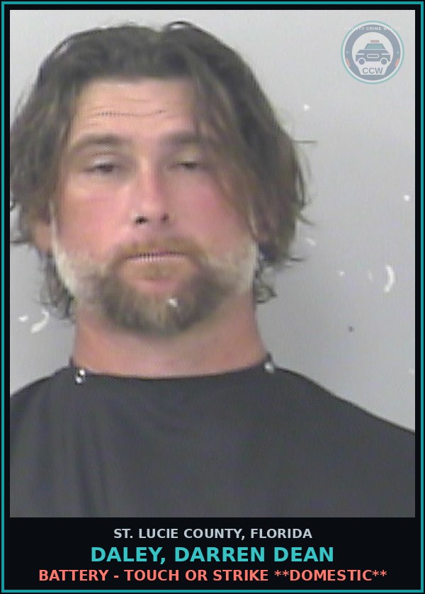 Booking mugshot of Daley, Darren Dean in St. Lucie County