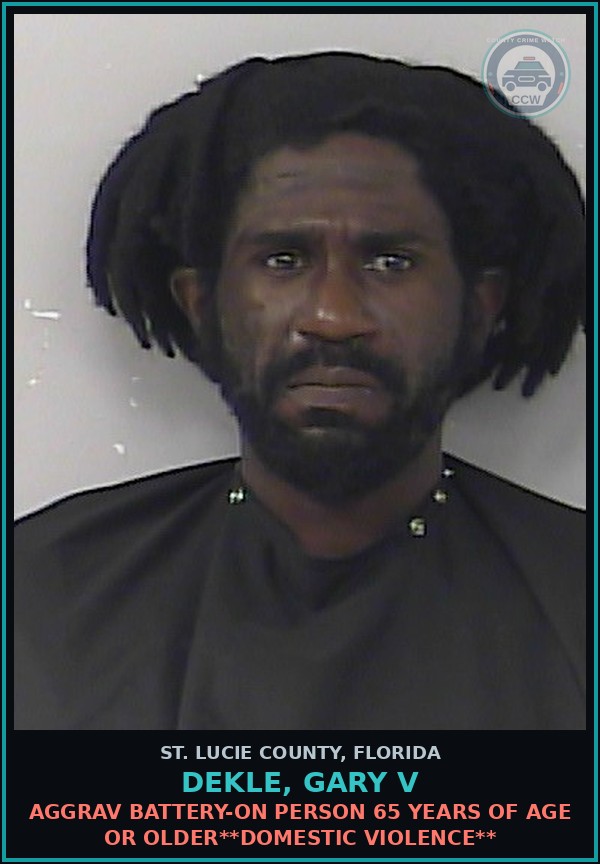Booking mugshot of Dekle, Gary V in St. Lucie County