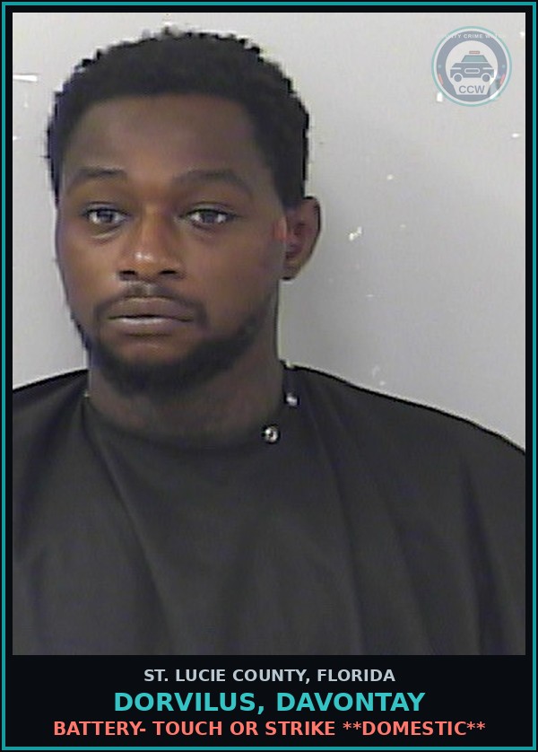 Booking mugshot of Dorvilus, Davontay in St. Lucie County