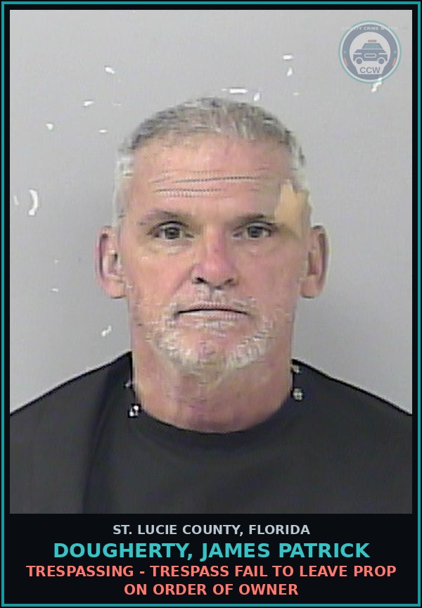 Booking mugshot of Dougherty, James Patrick in St. Lucie County