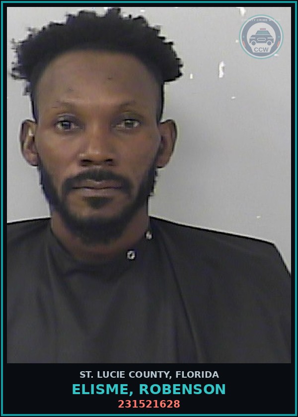 Booking mugshot of Elisme, Robenson in St. Lucie County
