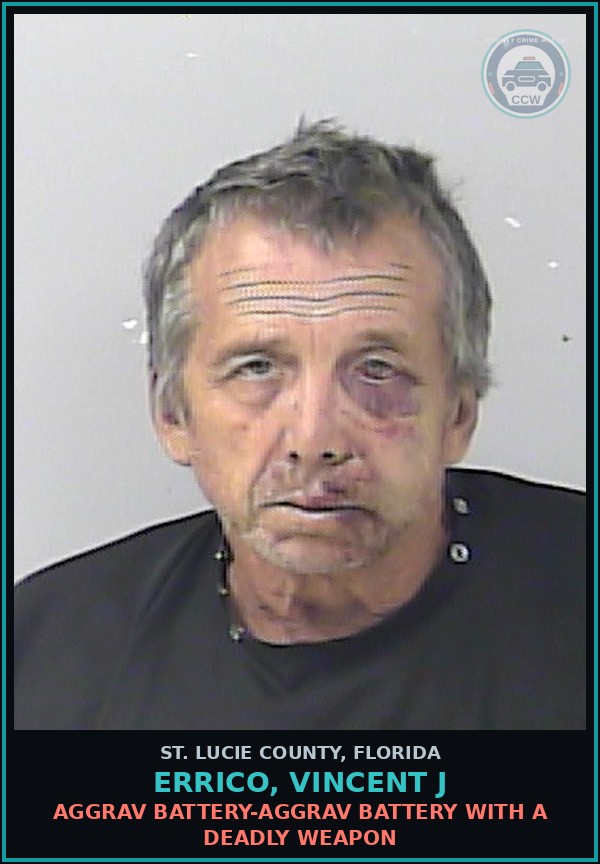 Booking mugshot of Errico, Vincent J in St. Lucie County