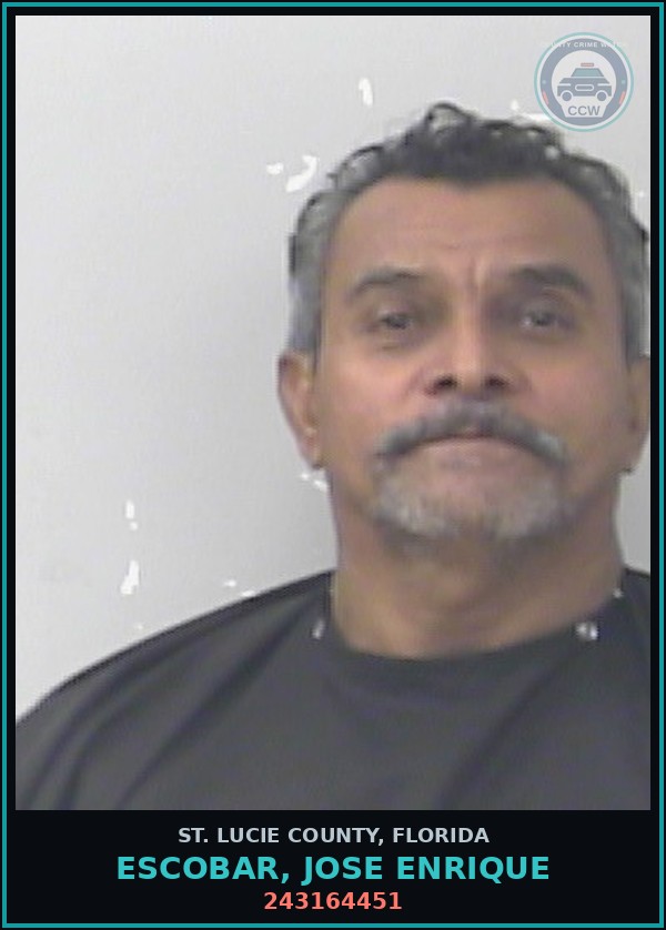 Booking mugshot of Escobar, Jose Enrique in St. Lucie County