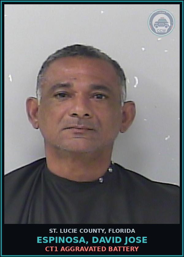Booking mugshot of Espinosa, David Jose in St. Lucie County