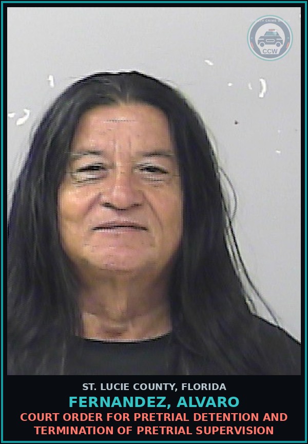 Booking mugshot of Fernandez, Alvaro in St. Lucie County