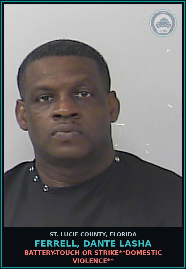 Booking mugshot of Ferrell, Dante Lasha in St. Lucie County