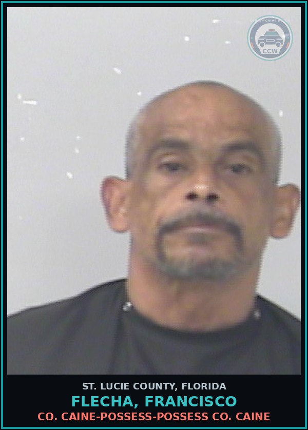 Booking mugshot of Flecha, Francisco in St. Lucie County