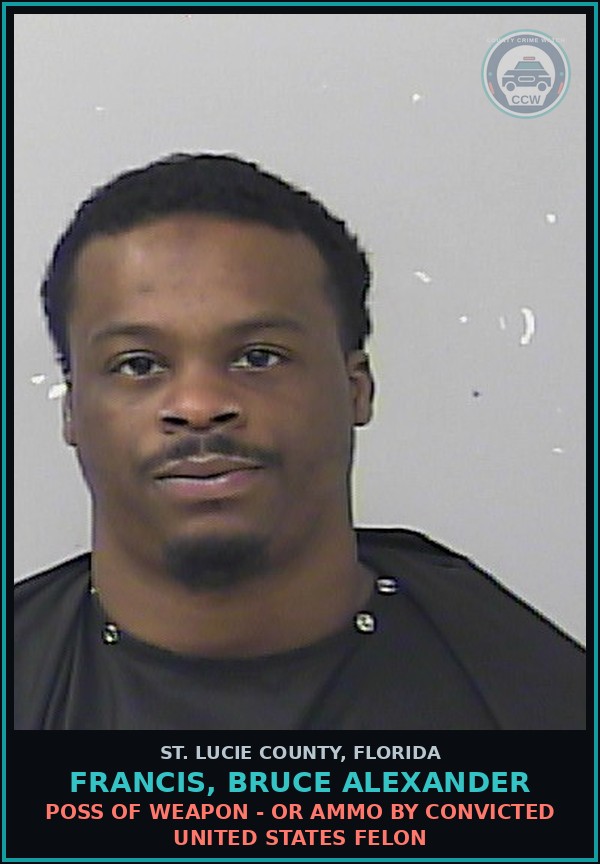 Booking mugshot of Francis, Bruce Alexander in St. Lucie County