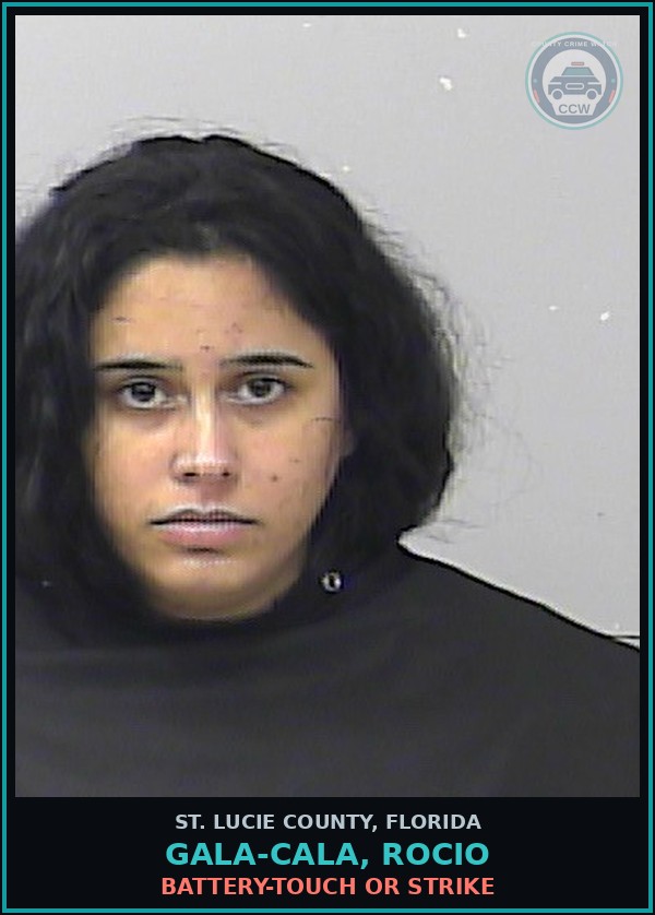 Booking mugshot of Gala-cala, Rocio in St. Lucie County