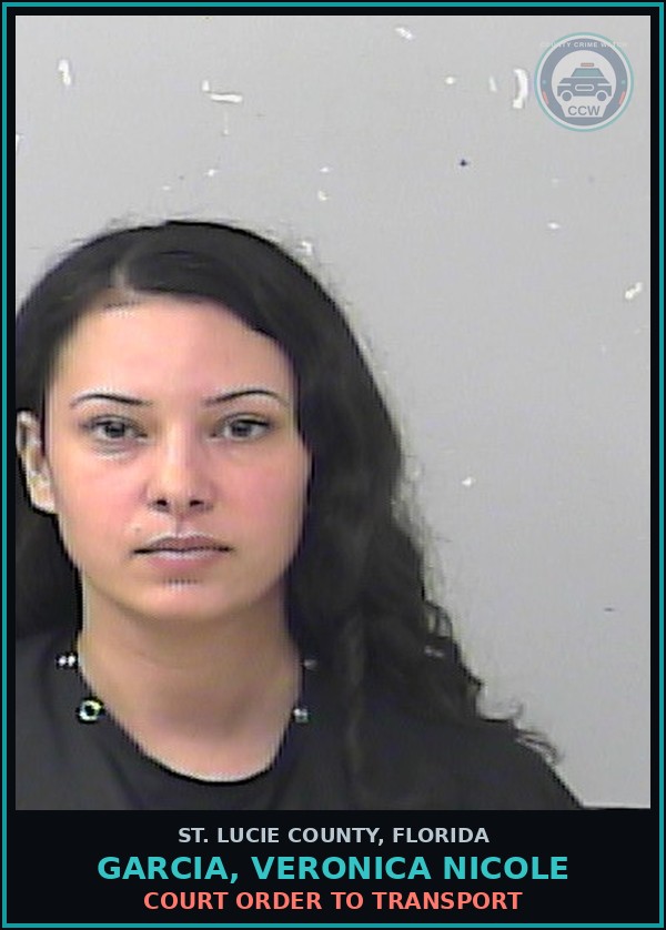 Booking mugshot of Garcia, Veronica Nicole in St. Lucie County