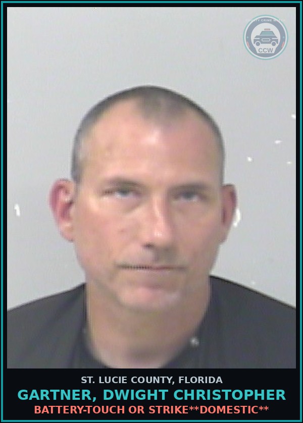 Booking mugshot of Gartner, Dwight Christopher in St. Lucie County