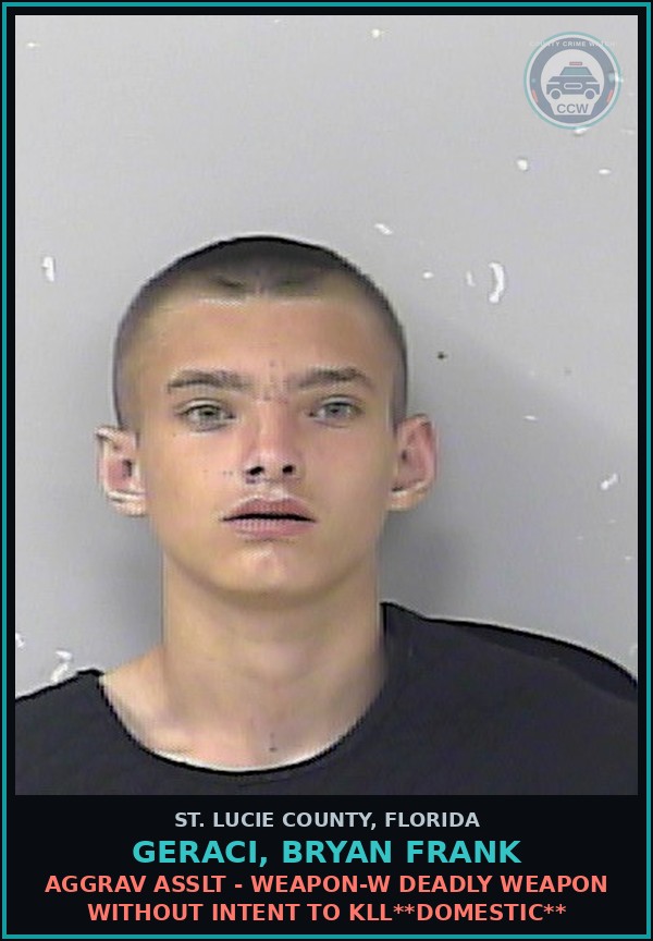 Booking mugshot of Geraci, Bryan Frank in St. Lucie County