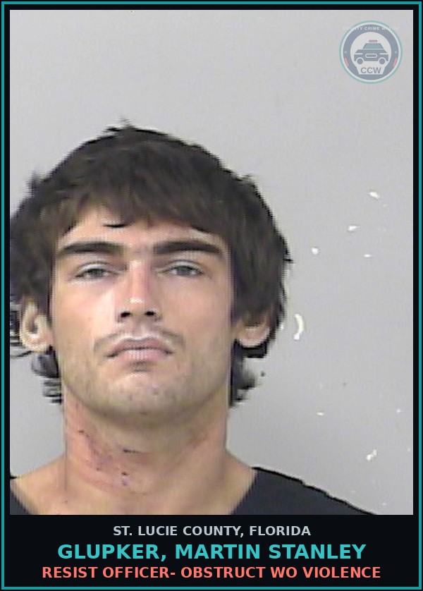 Booking mugshot of Glupker, Martin Stanley in St. Lucie County