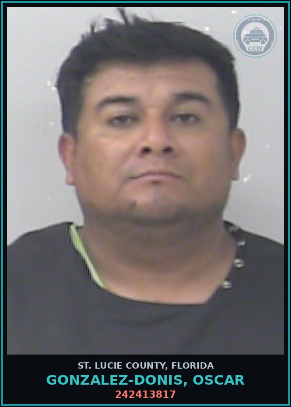 Booking mugshot of Gonzalez-donis, Oscar in St. Lucie County