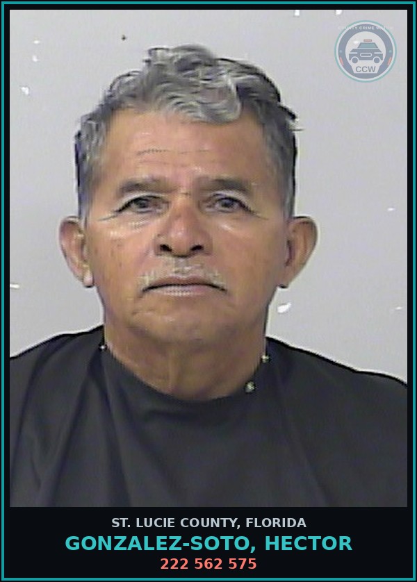Booking mugshot of Gonzalez-soto, Hector in St. Lucie County