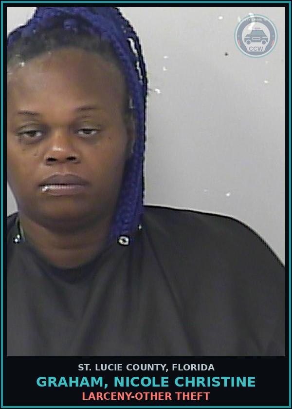 Booking mugshot of Graham, Nicole Christine in St. Lucie County