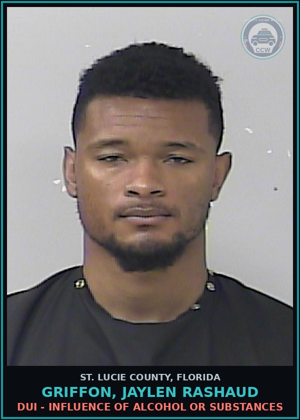Booking mugshot of Griffon, Jaylen Rashaud in St. Lucie County