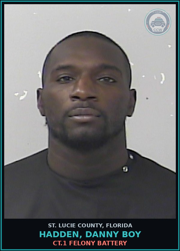 Booking mugshot of Hadden, Danny Boy in St. Lucie County