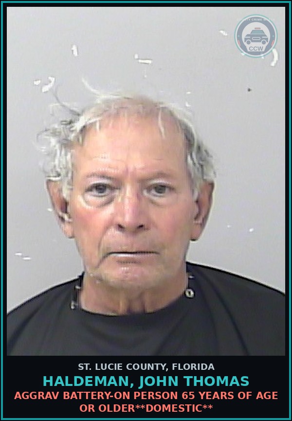 Booking mugshot of Haldeman, John Thomas in St. Lucie County