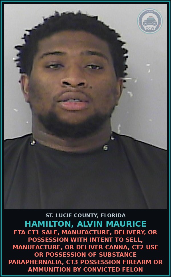 Booking mugshot of Hamilton, Alvin Maurice in St. Lucie County