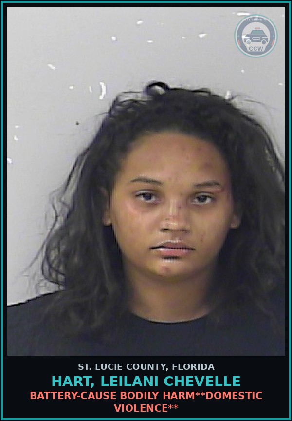 Booking mugshot of Hart, Leilani Chevelle in St. Lucie County