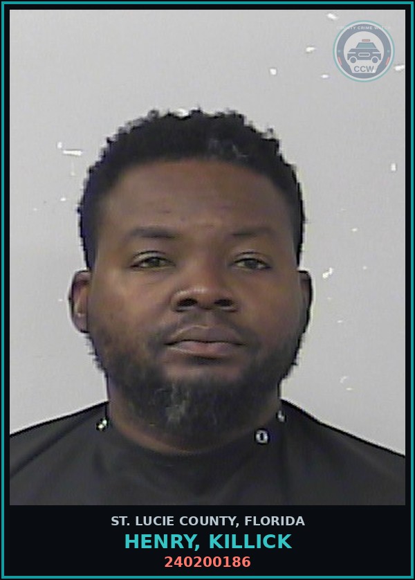 Booking mugshot of Henry, Killick in St. Lucie County