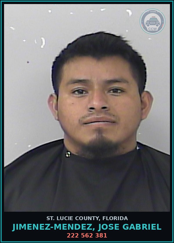 Booking mugshot of Jimenez-mendez, Jose Gabriel in St. Lucie County