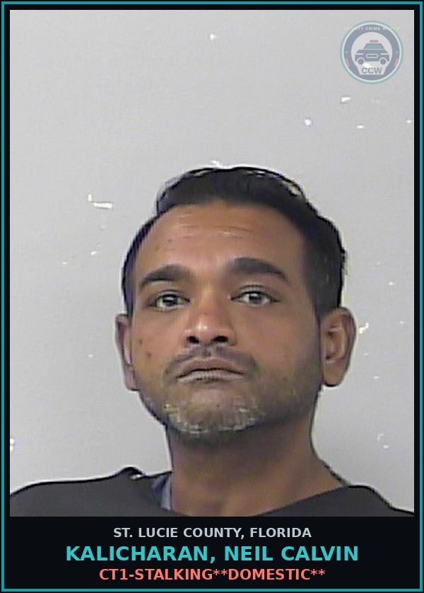 Booking mugshot of Kalicharan, Neil Calvin in St. Lucie County