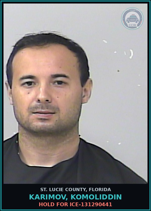 Booking mugshot of Karimov, Komoliddin in St. Lucie County