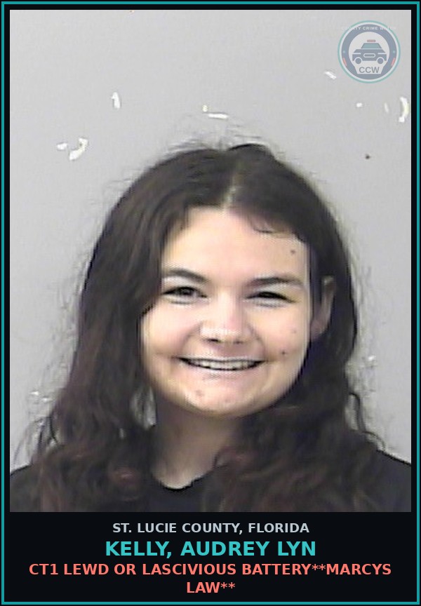 Booking mugshot of Kelly, Audrey Lyn in St. Lucie County