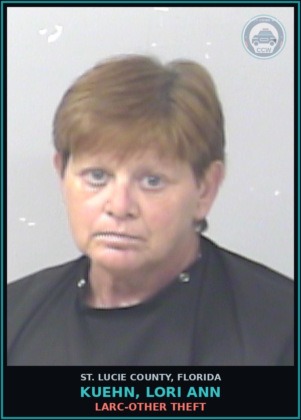 Booking mugshot of Kuehn, Lori Ann in St. Lucie County
