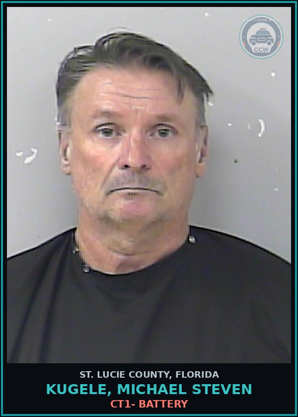 Booking mugshot of Kugele, Michael Steven in St. Lucie County