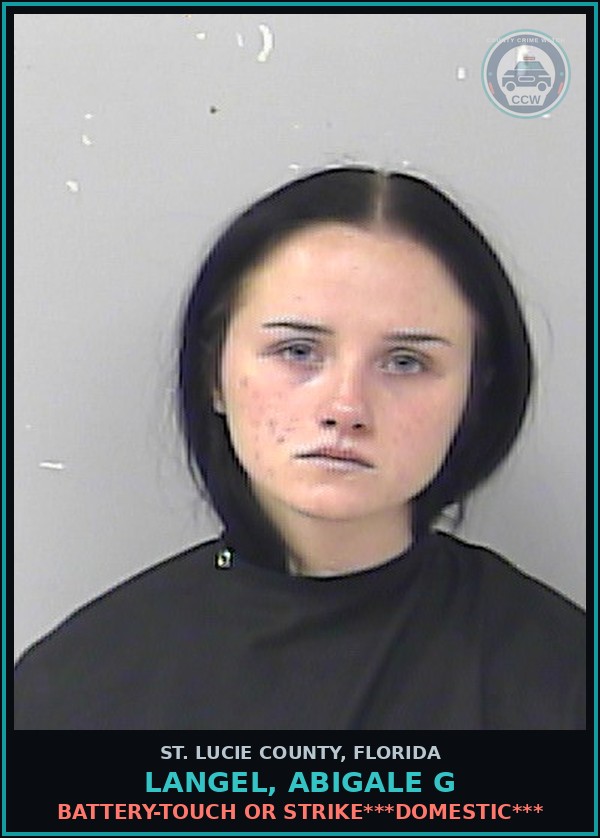 Booking mugshot of Langel, Abigale G in St. Lucie County