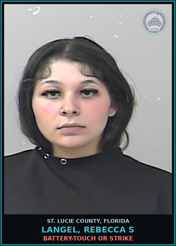 Booking mugshot of Langel, Rebecca S in St. Lucie County