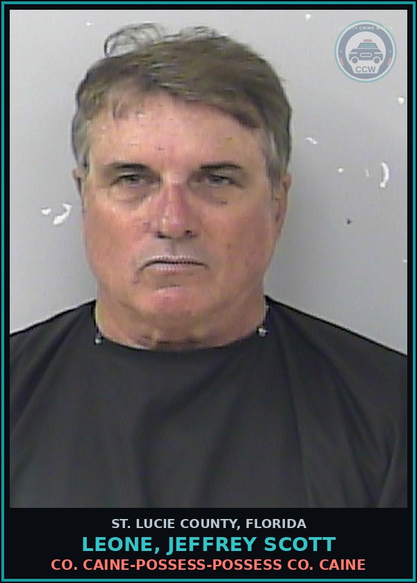 Booking mugshot of Leone, Jeffrey Scott in St. Lucie County