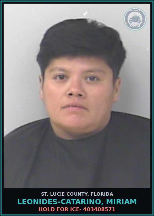 Booking mugshot of Leonides-catarino, Miriam in St. Lucie County