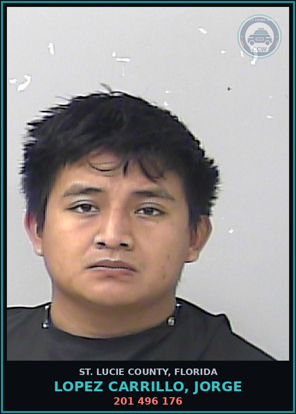 Booking mugshot of Lopez Carrillo, Jorge in St. Lucie County