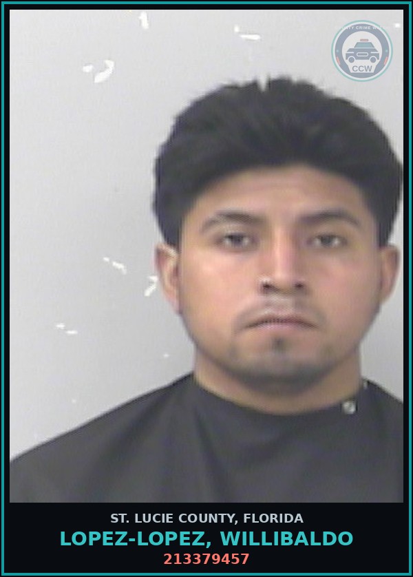 Booking mugshot of Lopez-lopez, Willibaldo in St. Lucie County