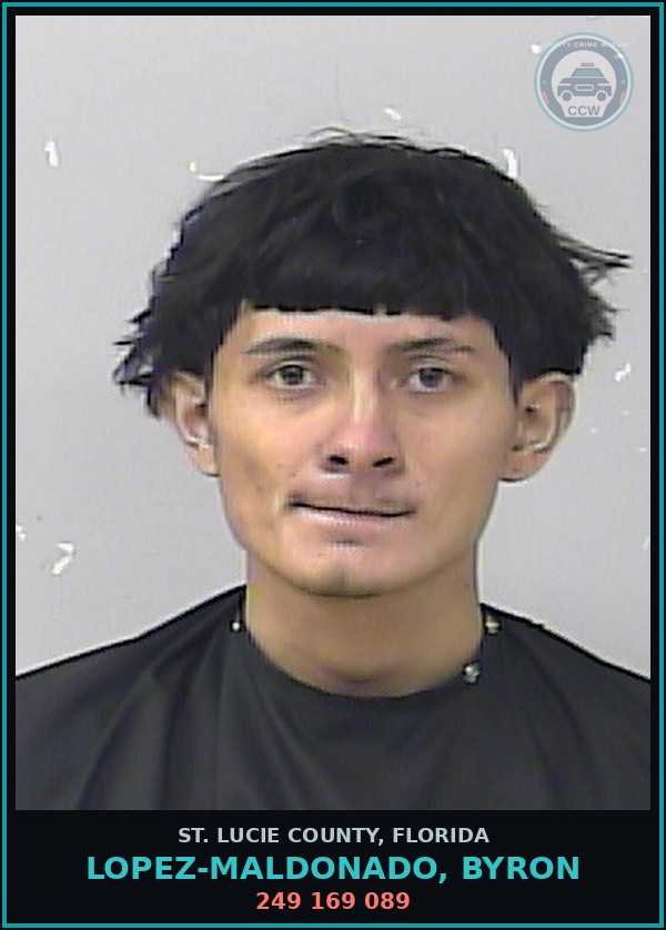 Booking mugshot of Lopez-maldonado, Byron in St. Lucie County