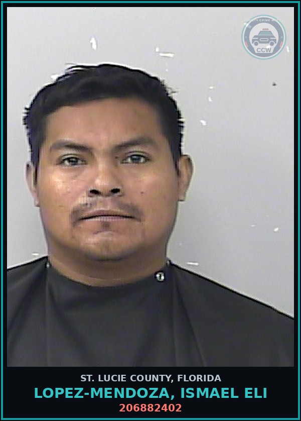 Booking mugshot of Lopez-mendoza, Ismael Eli in St. Lucie County