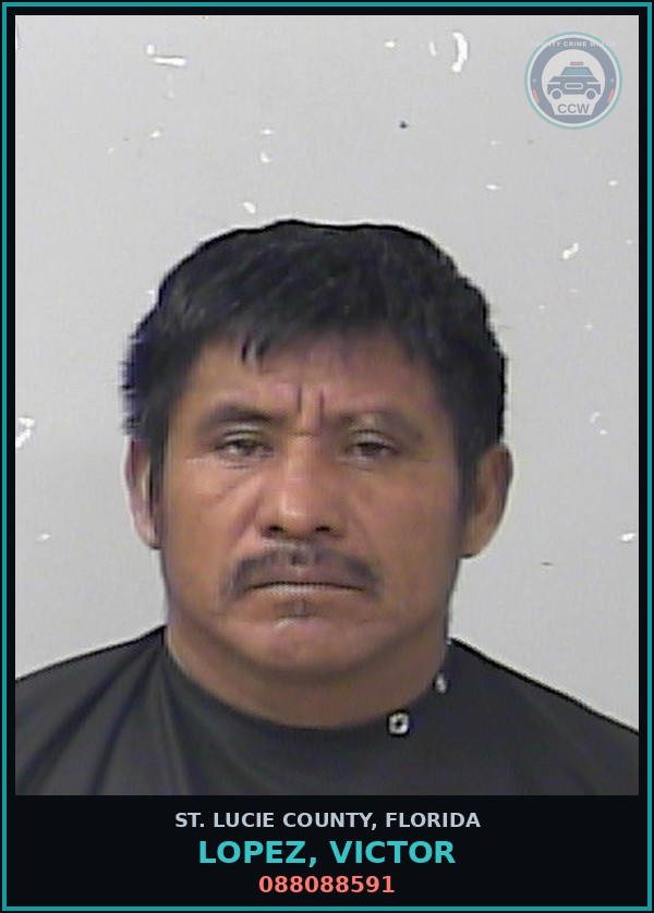 Booking mugshot of Lopez, Victor in St. Lucie County