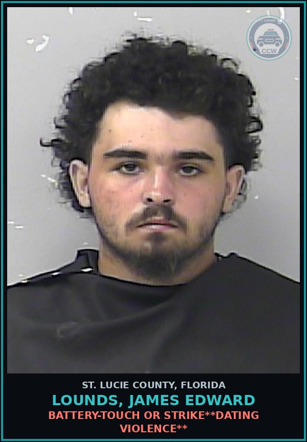 Booking mugshot of Lounds, James Edward in St. Lucie County