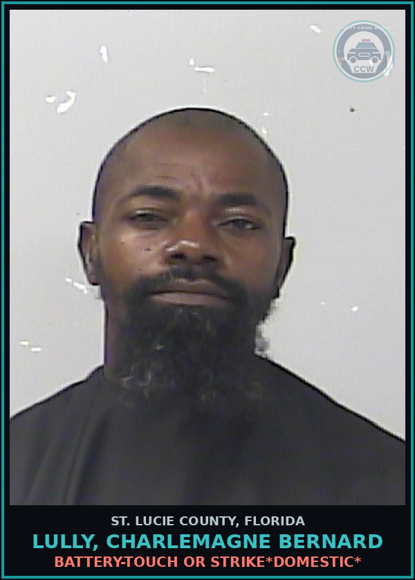 Booking mugshot of Lully, Charlemagne Bernard in St. Lucie County