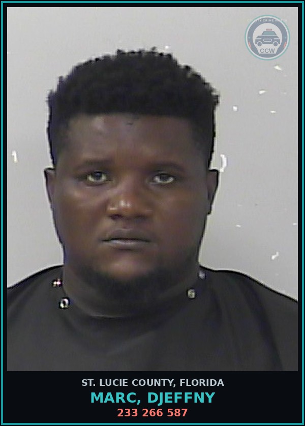 Booking mugshot of Marc, Djeffny in St. Lucie County